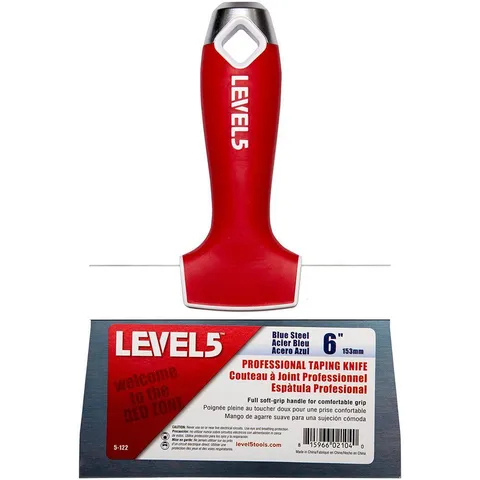 6 in. Blue Steel Taping Knife with Soft Grip