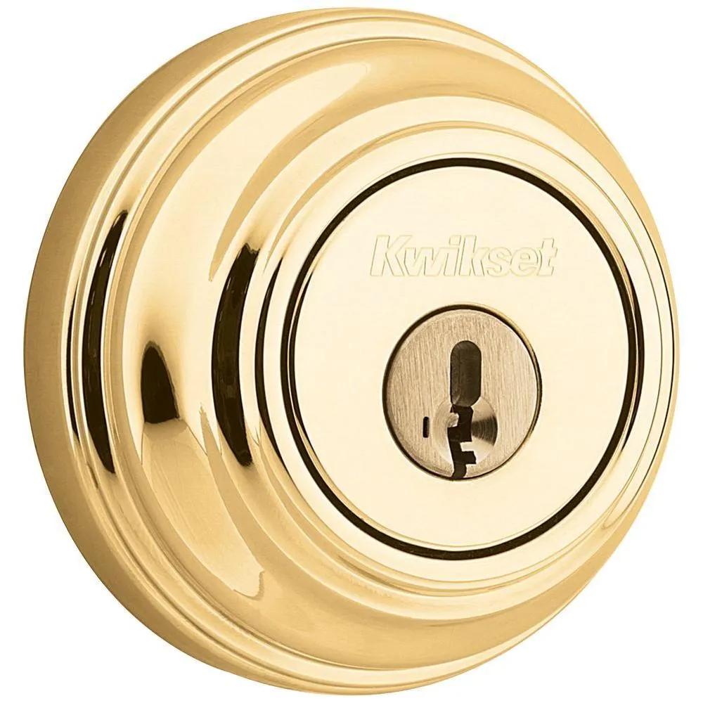 Kwikset Satin Nickel Single Cylinder Deadbolt featuring SmartKey Security with Microban Antimicrobial Technology, photo 6 of 6