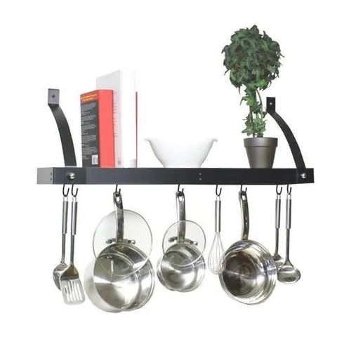 10 × 36 in Black Pot Rack