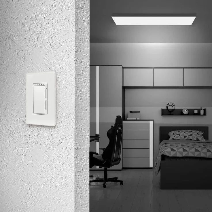 Commercial Electric 1 ft. x 4 ft. 50-Watt Dimmable Matte Black Integrated LED 4000 Lumens Trimless Flat Panel with Color Change 5CCT, photo 6 of 6