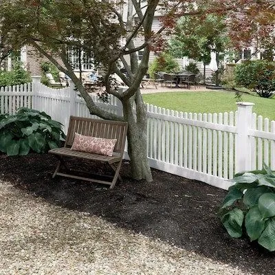 Ready-to-Assemble Conway 4 ft high · 8 ft wide White Vinyl Lattice-Top Vinyl Fence Panel