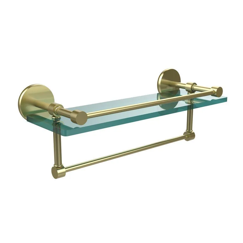 Allied Brass 16 in. L x 5 in. H x 5 in. W Clear Glass Bathroom Shelf with Towel Bar in Oil Rubbed Bronze, photo 7 of 14