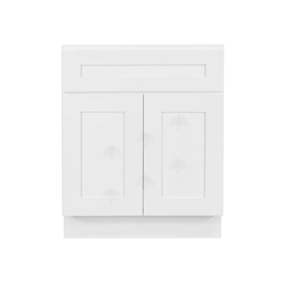 LIFEART CABINETRY Lancaster Shaker Assembled 30 in. W x 21 in. D x 32.5 in. H Bath Vanity Sink Base Cabinet with 2 Right Drawers in White, photo 18 of 22