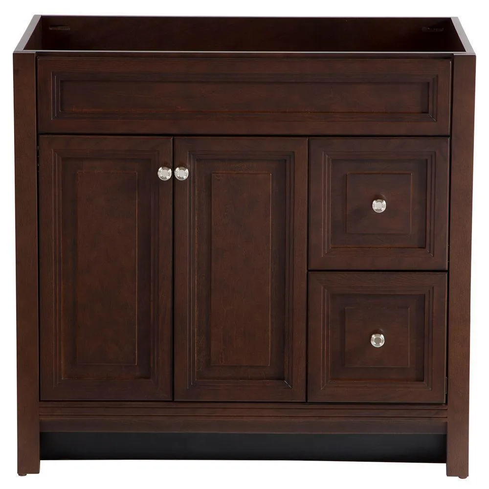Brinkhill 36 in. W x 34 in. H x 22 in. D Bath Vanity Cabinet Only in Chocolate, photo 25 of 51