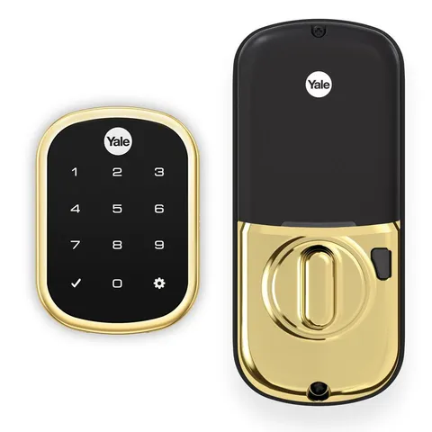 Connected by August Assure Lock SL, Polished Brass