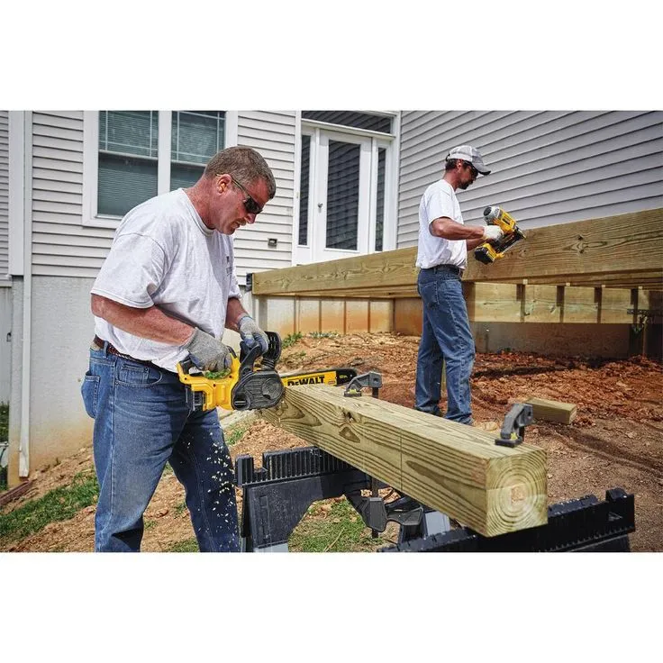 DEWALT 125 MPH 450 CFM 20V MAX Cordless Brushless Blower w/(1) 5.0Ah Battery & Charger w/ Bonus 12in 20V Chainsaw (Tool Only), photo 9 of 11