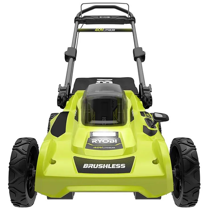 RYOBI 20 in. 40-Volt Brushless Lithium-Ion Cordless Battery Walk Behind Push Lawn Mower two 6.0 AhBatteries & Charger Included, photo 2 of 7