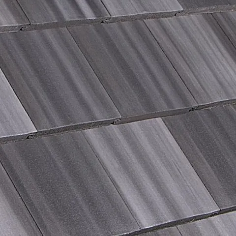 Windsor Slate Concrete Roof Tile, 17 × 13 in, Moonlight Grey Blend