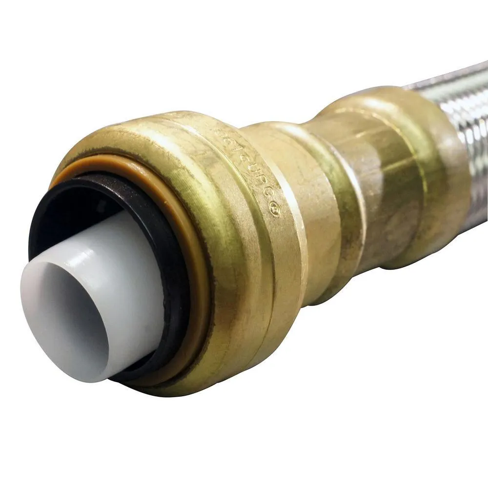 3/4 in. Push-To-Connect x 3/4 in. Female Pipe Thread x 24 in. Braided Stainless Steel Water Heater Connector, photo 3 of 7