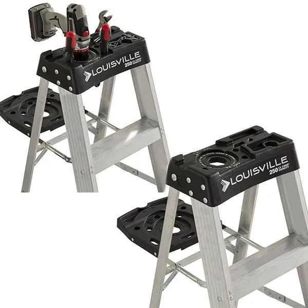 Louisville Ladder 6' Aluminum Step Ladder, 10' Reach, 250 lbs Load Capacity, W-2112-06S, photo 2 of 9