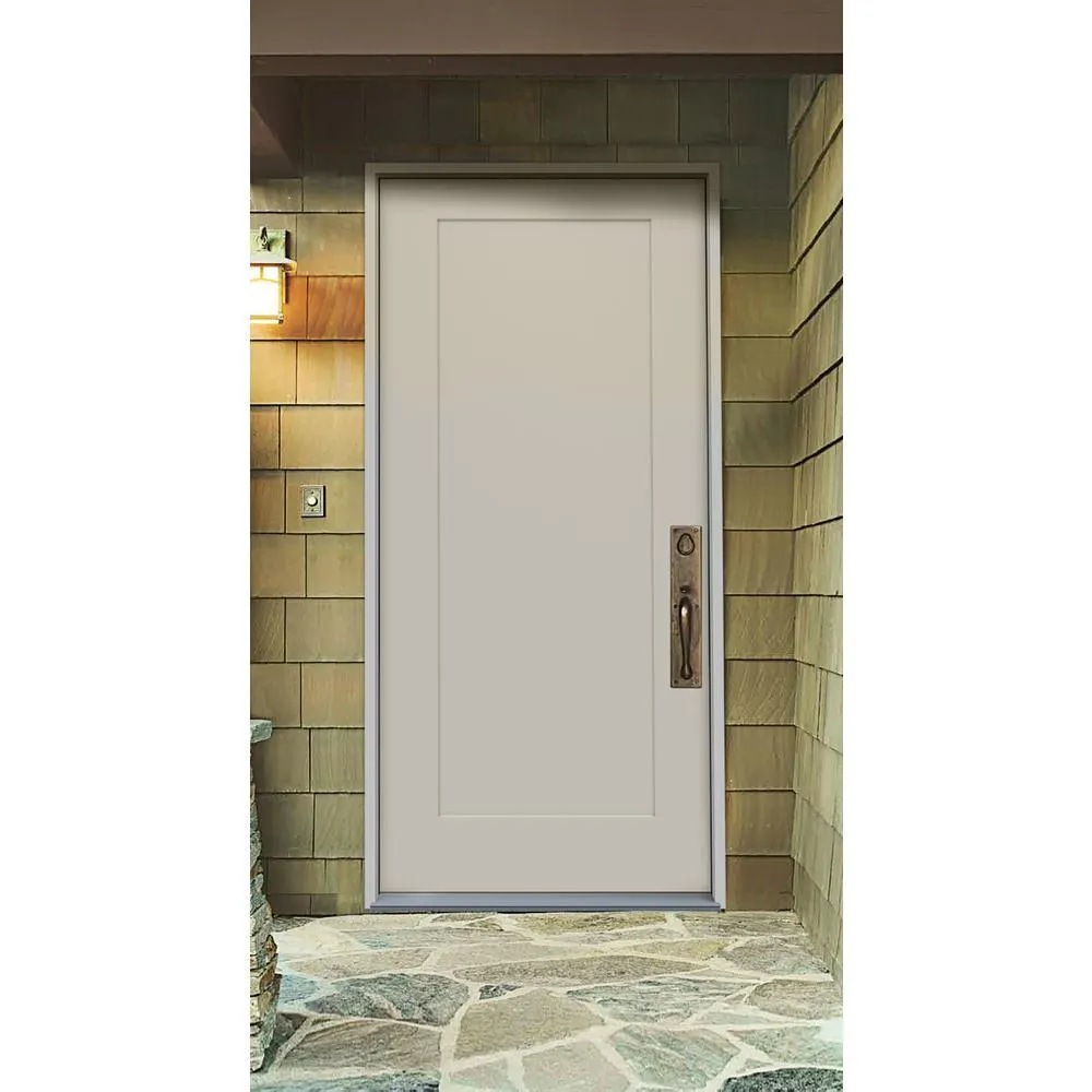 JELD-WEN 32 in. x 80 in. 1-Panel Craftsman Primed Steel Prehung Left-Hand Inswing Front Door, photo 2 of 13
