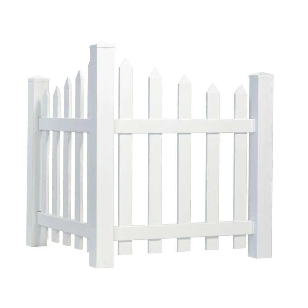 4.5 ft. H x 3.5 ft. W White Vinyl Privacy Corner Accent Fence Panel Kit, photo 5 of 7
