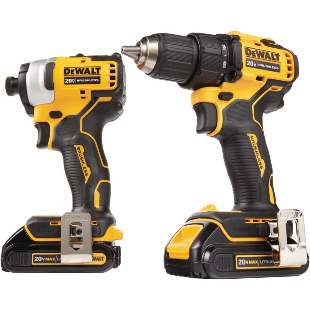 DEWALT ATOMIC 20-Volt MAX Lithium-Ion Brushless Cordless Compact Drill/Impact Combo Kit (2-Tool) 2 Batteries 1.3Ah and Charger, photo 13 of 14