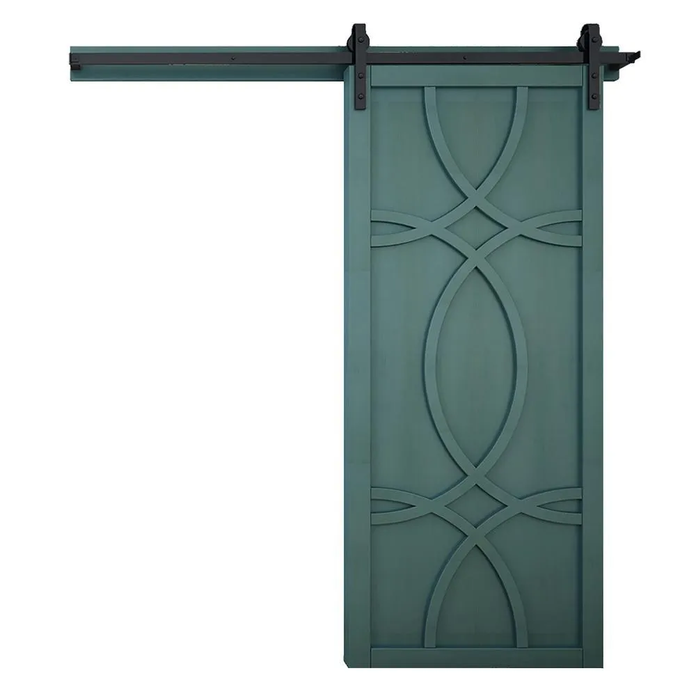 VeryCustom 42 in. x 84 in. Hollywood Bright White Wood Sliding Barn Door with Hardware Kit, photo 10 of 28
