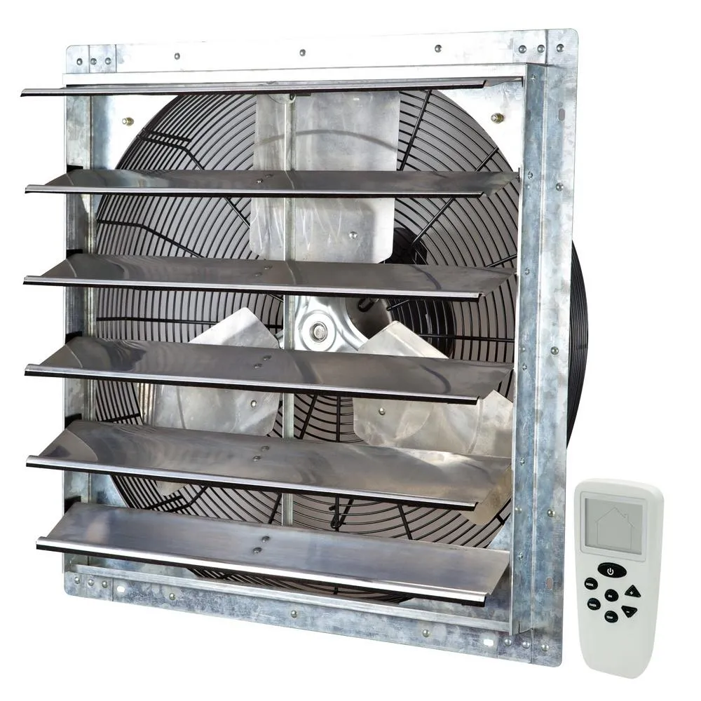 iLIVING 1200 CFM Silver Electric Powered Gable Mount Shutter Fan/Vent, photo 7 of 8