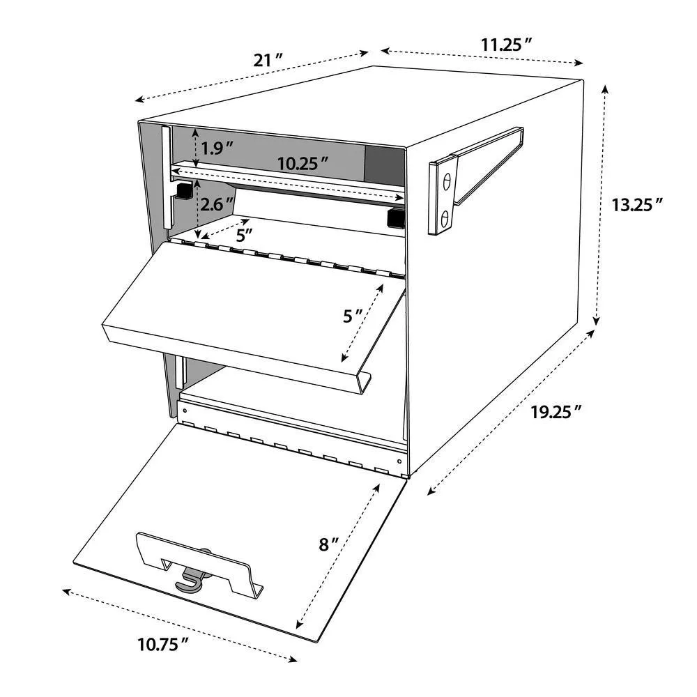 Mail Boss Locking Post Mount Mailbox with High Security Reinforced Patented Locking System, Black, photo 9 of 16