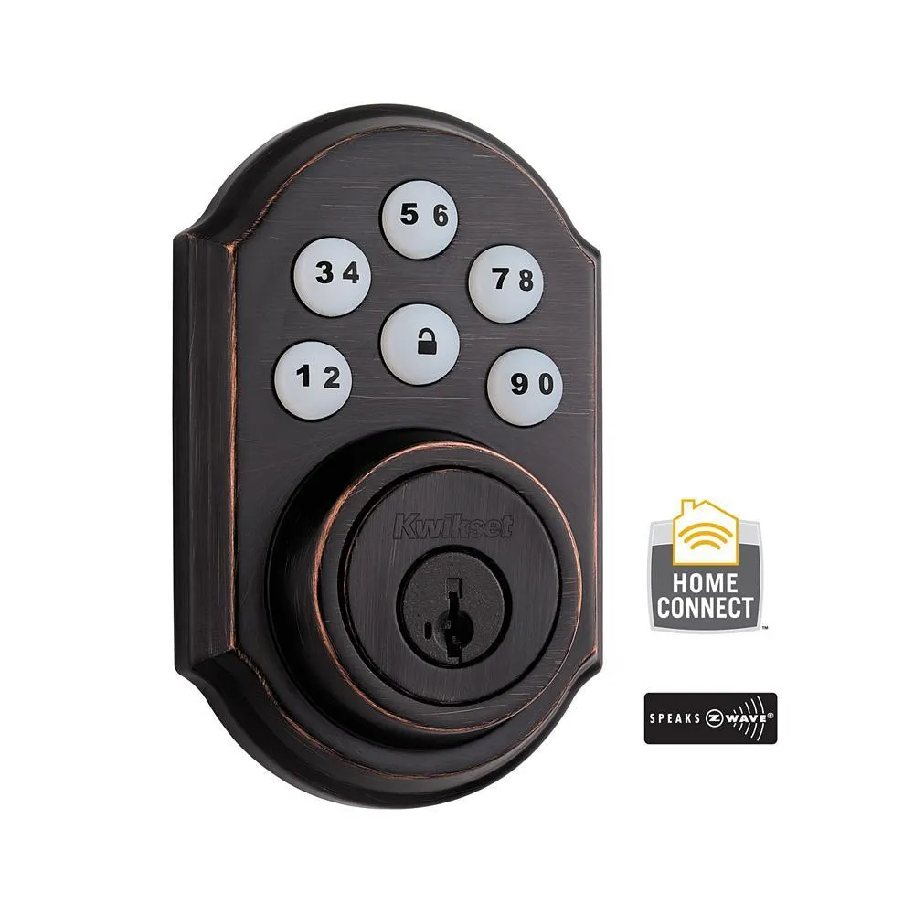 Kwikset Z-Wave SmartCode 910 Venetian Bronze Single Cylinder Electronic Deadbolt Featuring SmartKey Security, photo 11 of 13