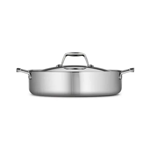 Gourmet Tri-Ply Clad 6 qt. Covered Stainless Steel Braiser