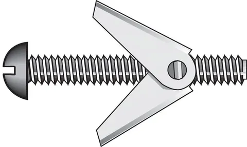 1/4 × 5 in Round Head Steel Toggle Bolts (50-Pack)