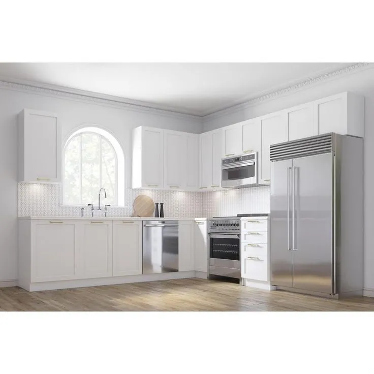 Threespine Ready to Assemble 36 in. x 12 in. x 30 in. Wall Stock Corner Kitchen Cabinet in Shaker White Wood, photo 7 of 9