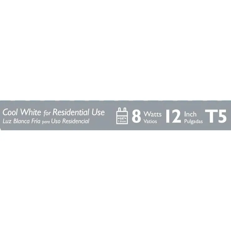 Philips 8-Watt 12 in. Linear T5 Fluorescent Tube Light Bulb Cool White (4100K), photo 6 of 7