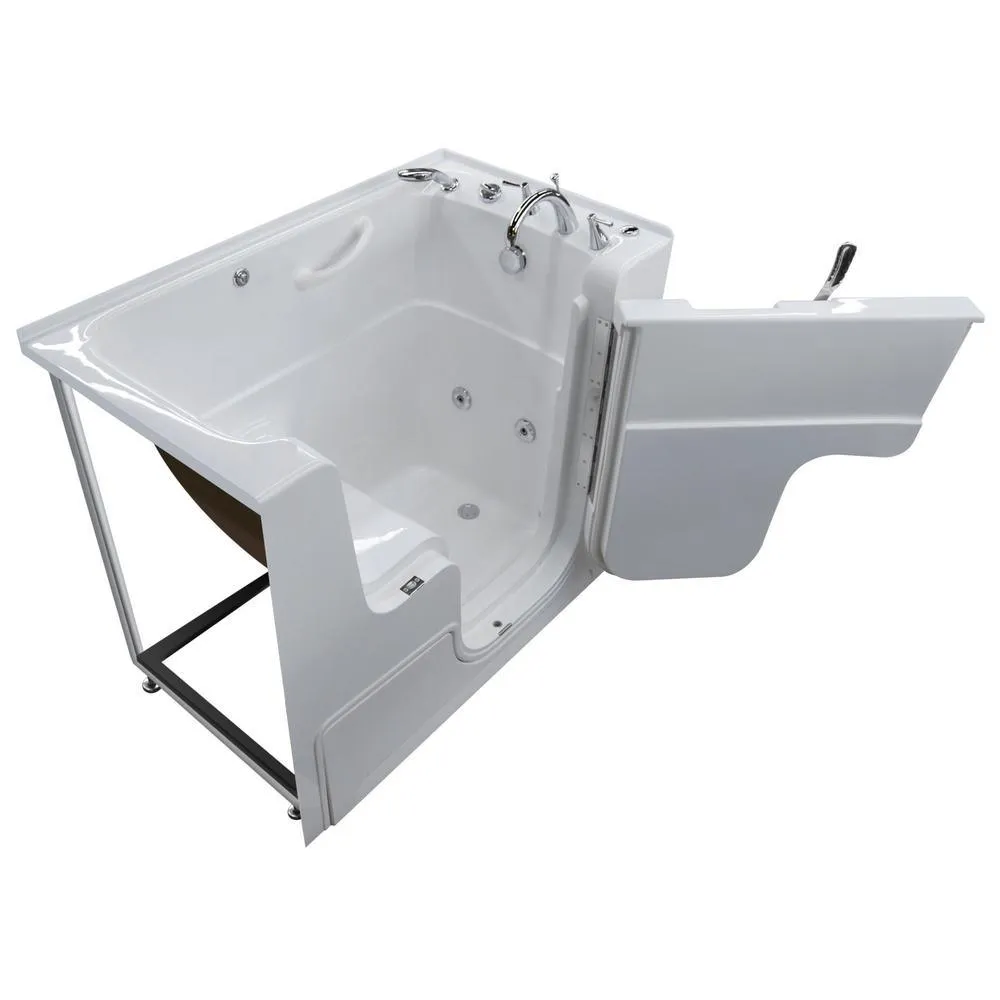 Universal Tubs HD Series 2953WCA Wheelchair Accessible 53 in. Walk-In Whirlpool Bathtub, White, with 1.6 GPF Single-Flush Toilet, photo 4 of 18