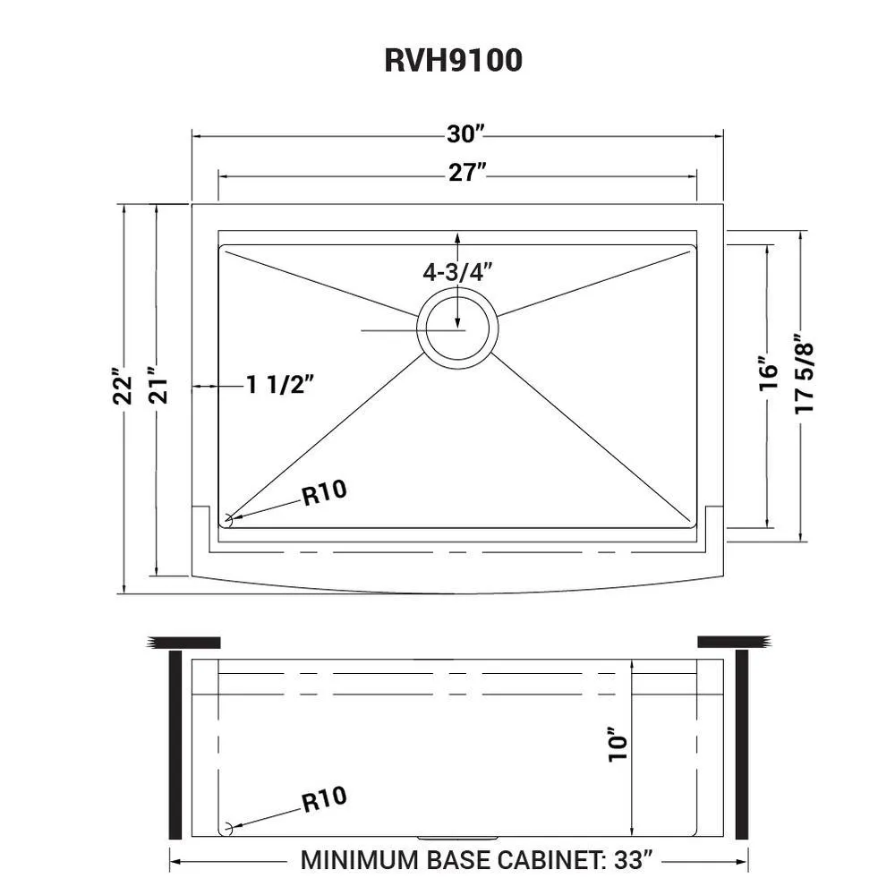 Apron-Front Stainless Steel 30 in. 16-Gauge Workstation Single Bowl Farmhouse Kitchen Sink, photo 13 of 13