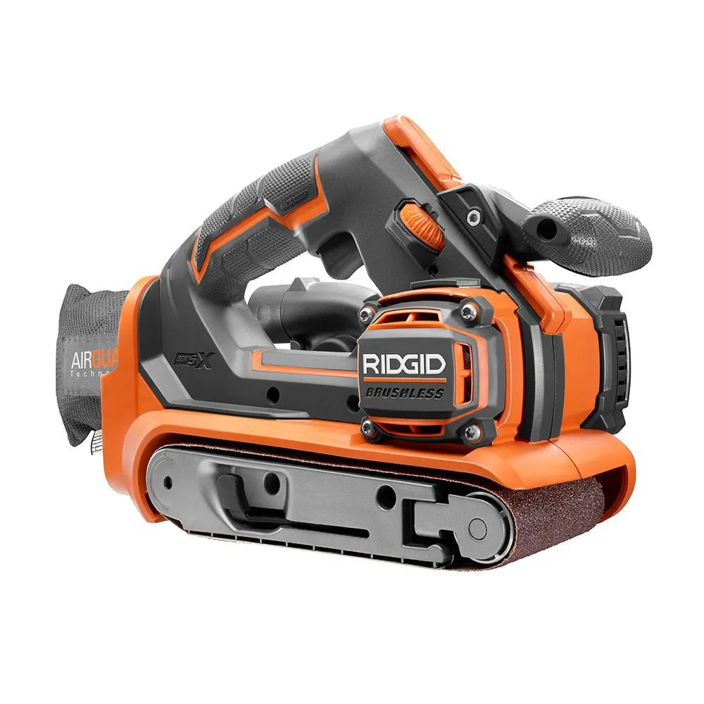 RIDGID 18-Volt Cordless Brushless 3 in. x 18 in. Belt Sander with 1.5 Ah Lithium-Ion Battery, photo 3 of 11