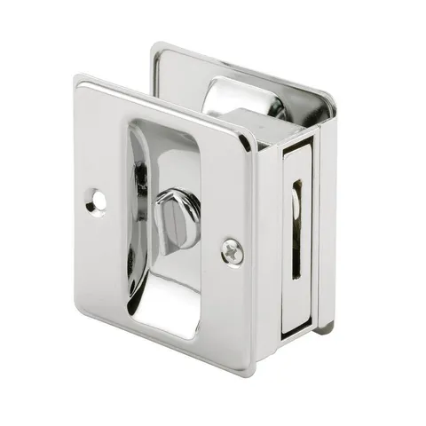 Polished Chrome, Pocket Door Privacy Lock