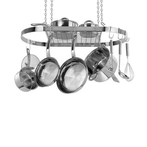 33.75 × 18 in Stainless Steel Pot Rack