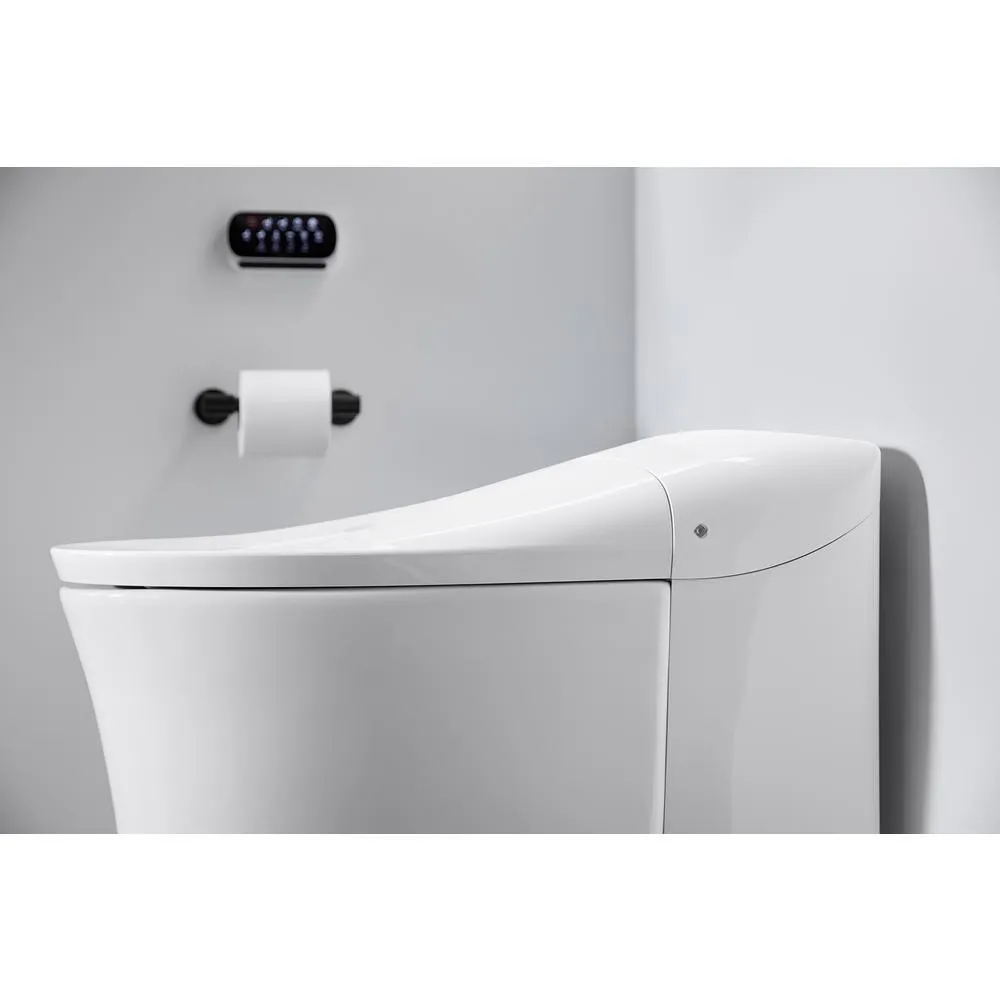 Eir 1-Piece 0.8 or 1.0 GPF Dual Flush Elongated Toilet in White, Seat Included, photo 5 of 9