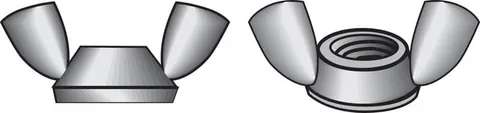 8 in. Zinc-Plated Steel SAE Wing Nut, 100 Pack