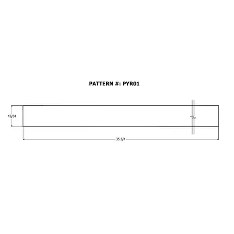 11.75 in wide · 11.75 in long · 0.75 in thick Tabletop