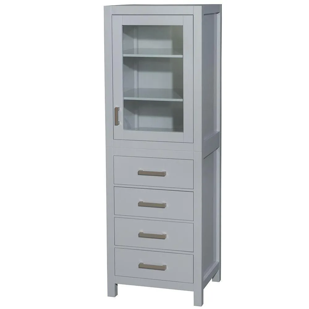 Sheffield 24 in. W x 71-1/4 in. H x 20 in. D Bathroom Linen Storage Tower Cabinet in White, photo 12 of 12