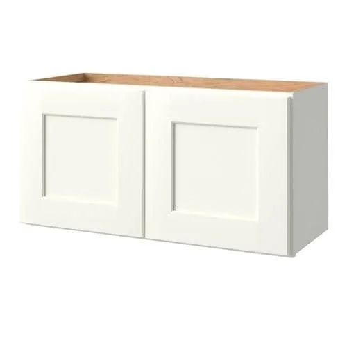 allen + roth Aveley 30-in W x 15.125-in H x 12-in D Linen Maple Door Wall Semi-Custom Cabinet, photo 3 of 4