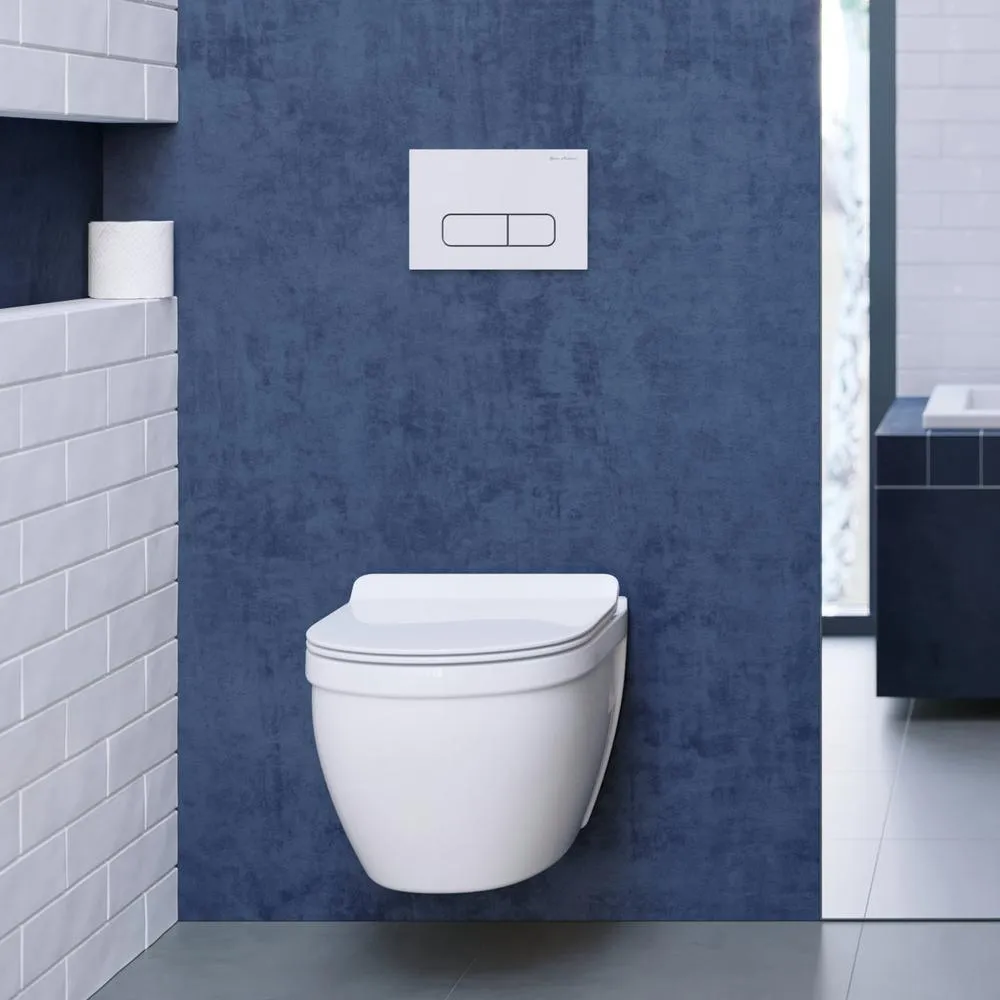 Swiss Madison Ivy Wall Hung Elongated Toilet Bowl Only 0.8/1.28 GPF Dual Flush in White, photo 3 of 14