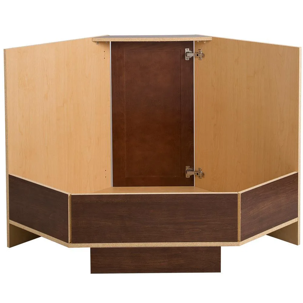 Benton Ready-to-Assemble 36 in. x 34.5 in. x 24.6 in. Corner Sink Base Cabinet in Amber, photo 5 of 10
