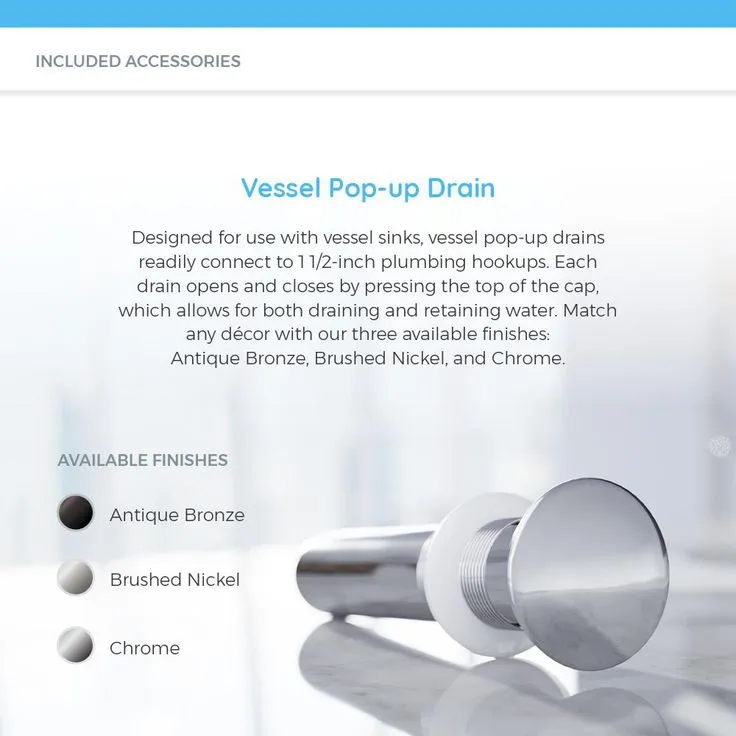 MR Direct Porcelain Vessel Sink in White with 721 Faucet and Pop-Up Drain in Brushed Nickel, photo 3 of 9