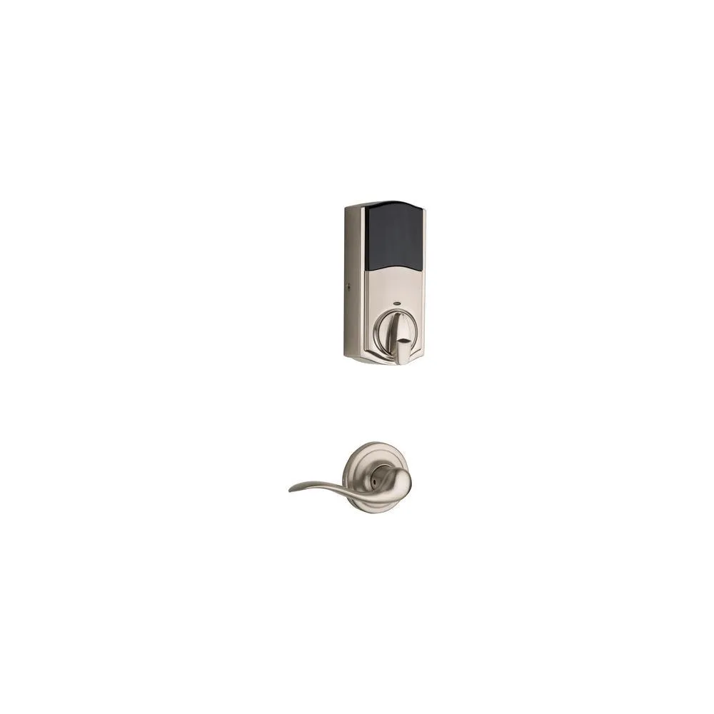 Kwikset Premis Touchscreen Smart Lock, Single Cylinder Electronic Deadbolt, Satin Nickel, with Avalon Handleset and Tustin Lever, photo 7 of 16