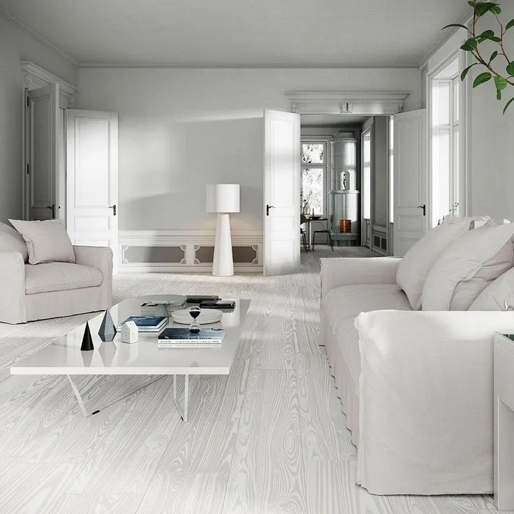 Bond Tile Sketchwood White 8 in. x 48 in. Matte Porcelain Floor and Wall Tile (5 Pieces 12.91 Sq. Ft. / Box), photo 6 of 13
