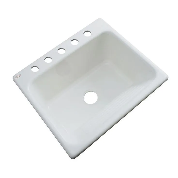 Kensington Drop-In Acrylic 25 in. 5-Hole Single Bowl Utility Sink in Black, photo 9 of 11