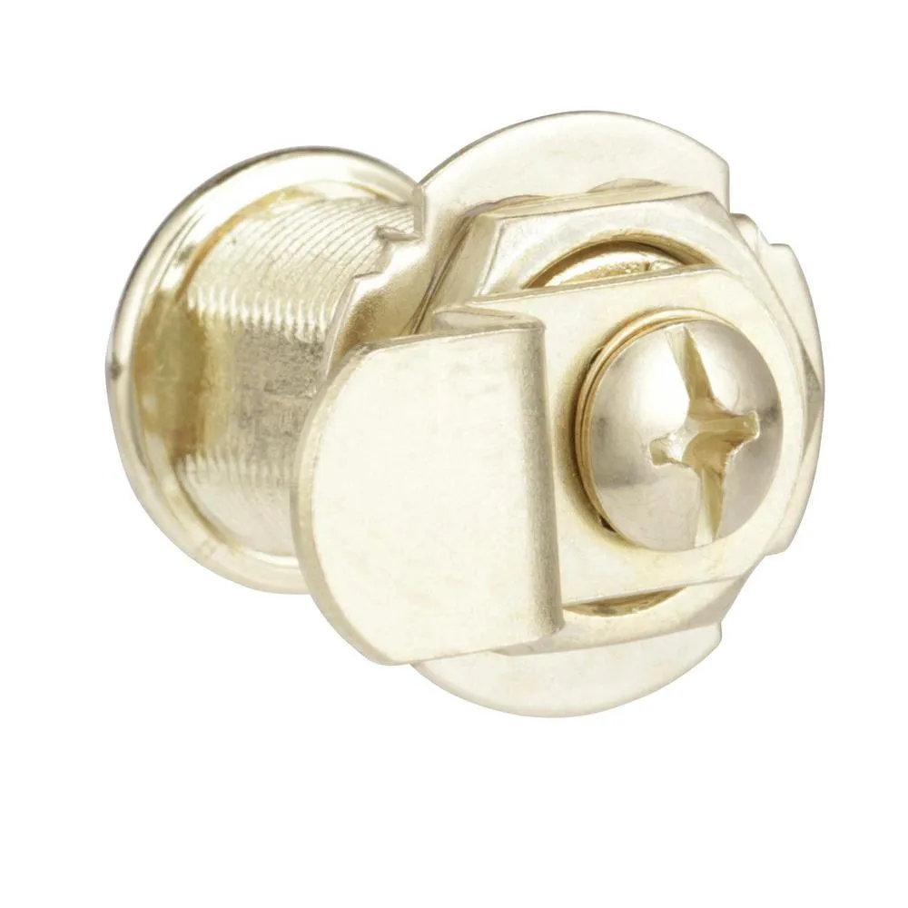 13/16 in., Steel, Brass Plated, Keyed Drawer and Cabinet Cam Lock, photo 4 of 7