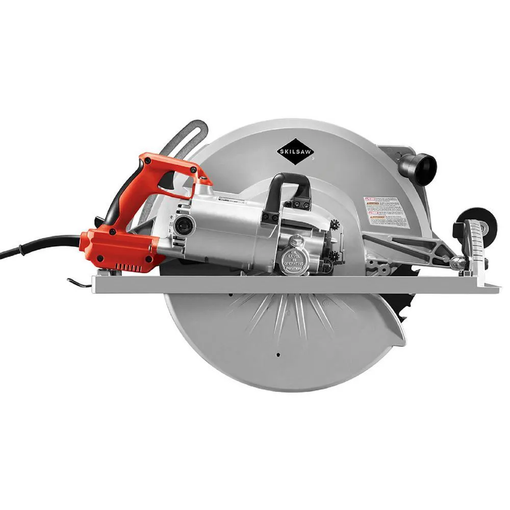 16-5/16 in. 15 Amp Corded Electric Magnesium Worm Drive Circular Saw with 32-Tooth Carbide Blade, photo 8 of 10