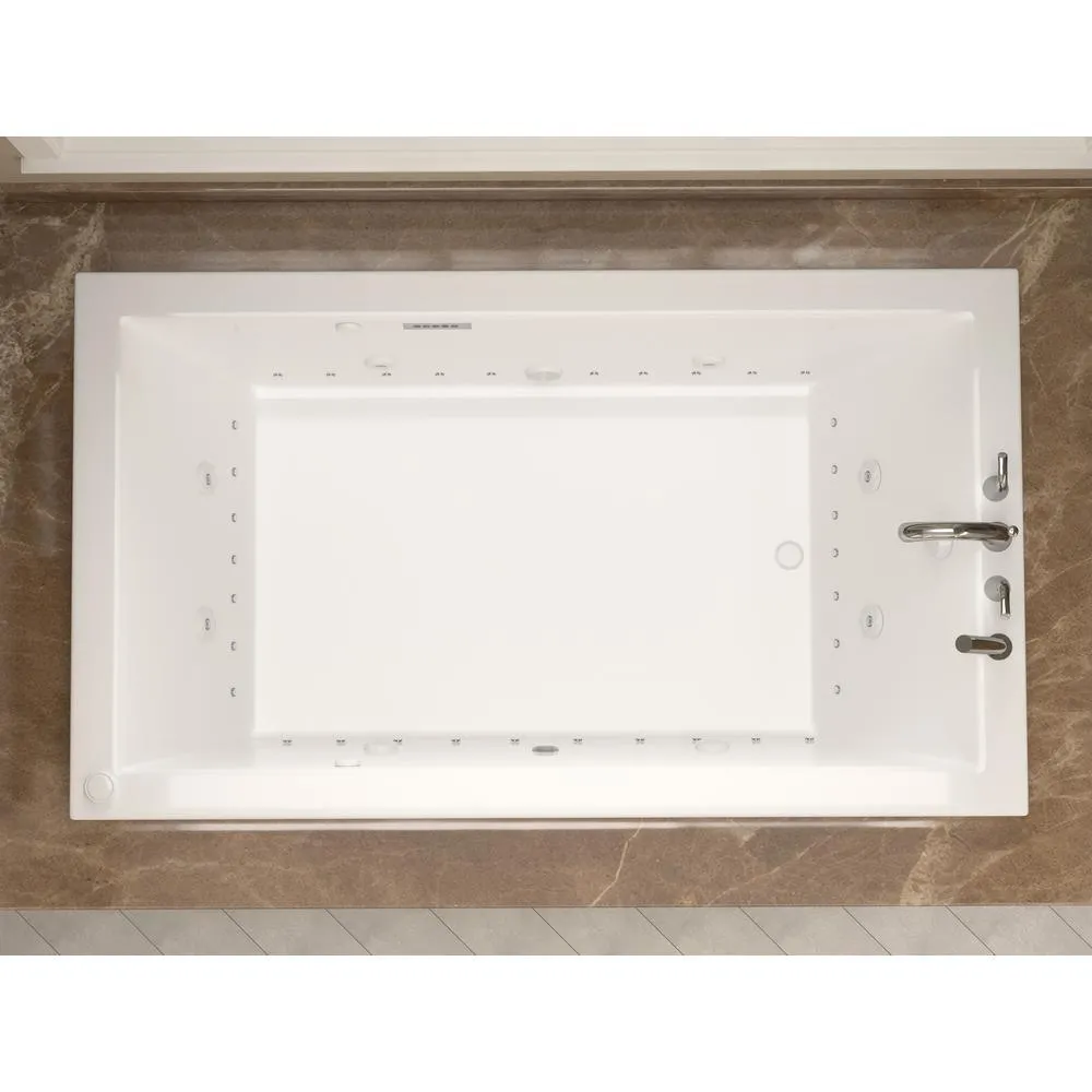 Universal Tubs Sapphire Diamond Series 5 ft. Right-Drain Rectangular Drop-in Whirlpool and Air Bath Tub in White, photo 8 of 21