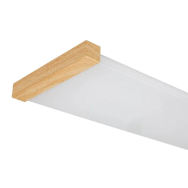 Commercial Electric 48 in. x 10 in. 4200 Lumens Light Oak Wood Painted End Caps Integrated LED Panel Light Selectable CCT Kitchen Lighting, photo 7 of 9