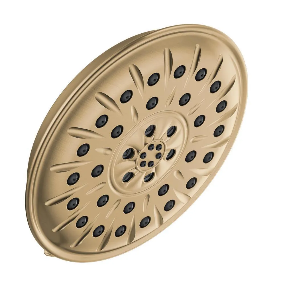 4-Spray 8.3 in. Single Wall Mount Fixed H2Okinetic Shower Head in Matte Black, photo 12 of 13