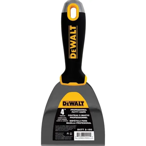 4 in. Carbon Steel Putty Knife with Soft Grip Handle