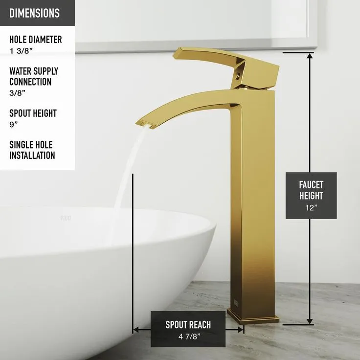 VIGO Lotus Matte Stone Vessel Bathroom Sink in White with Duris Faucet in Matte Gold, photo 2 of 10