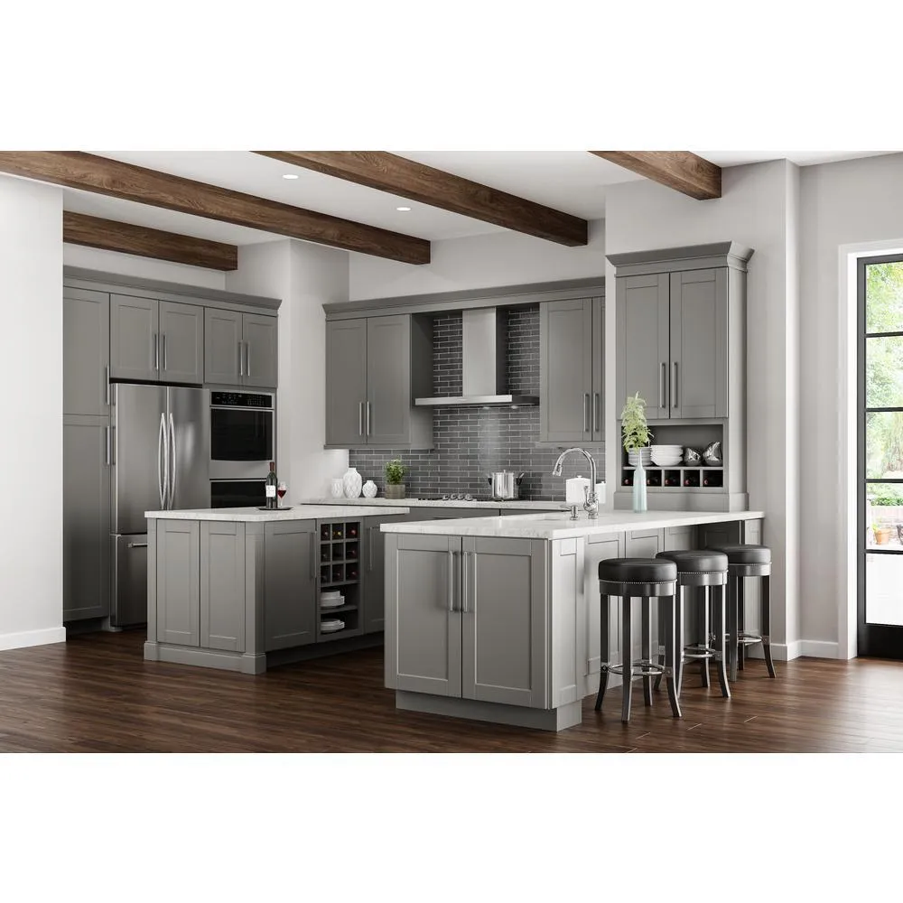 Shaker Assembled 30x18x12 in. Wall Flex Kitchen Cabinet with Shelves and Dividers in Dove Gray, photo 2 of 19