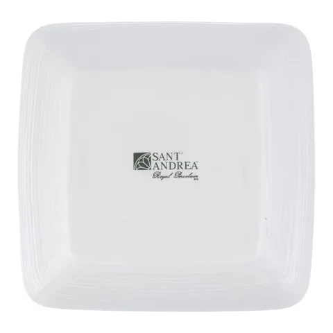 Sant' Andrea 9 oz. Bright White Botticelli Low Square Bowl (Set of 36)